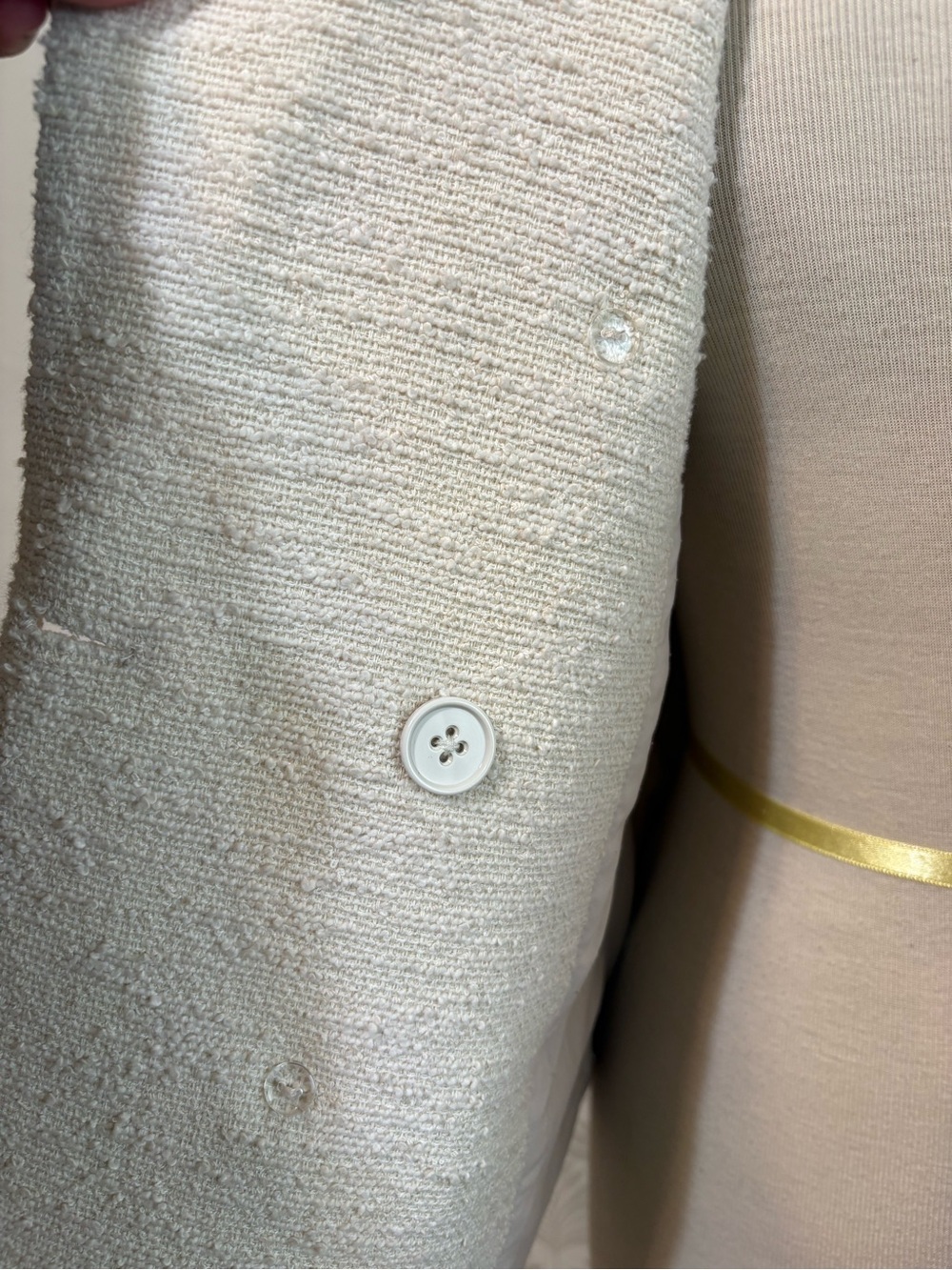 L'AGENCE Kenzie Double Breasted Crop Cotton Blend Blazer - Picture 5 of 10